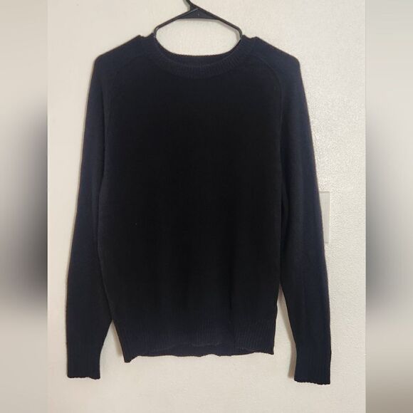 Everlane The Cashmere and Wool Blend Crewneck Black Sweater Size Small - Picture 2 of 10